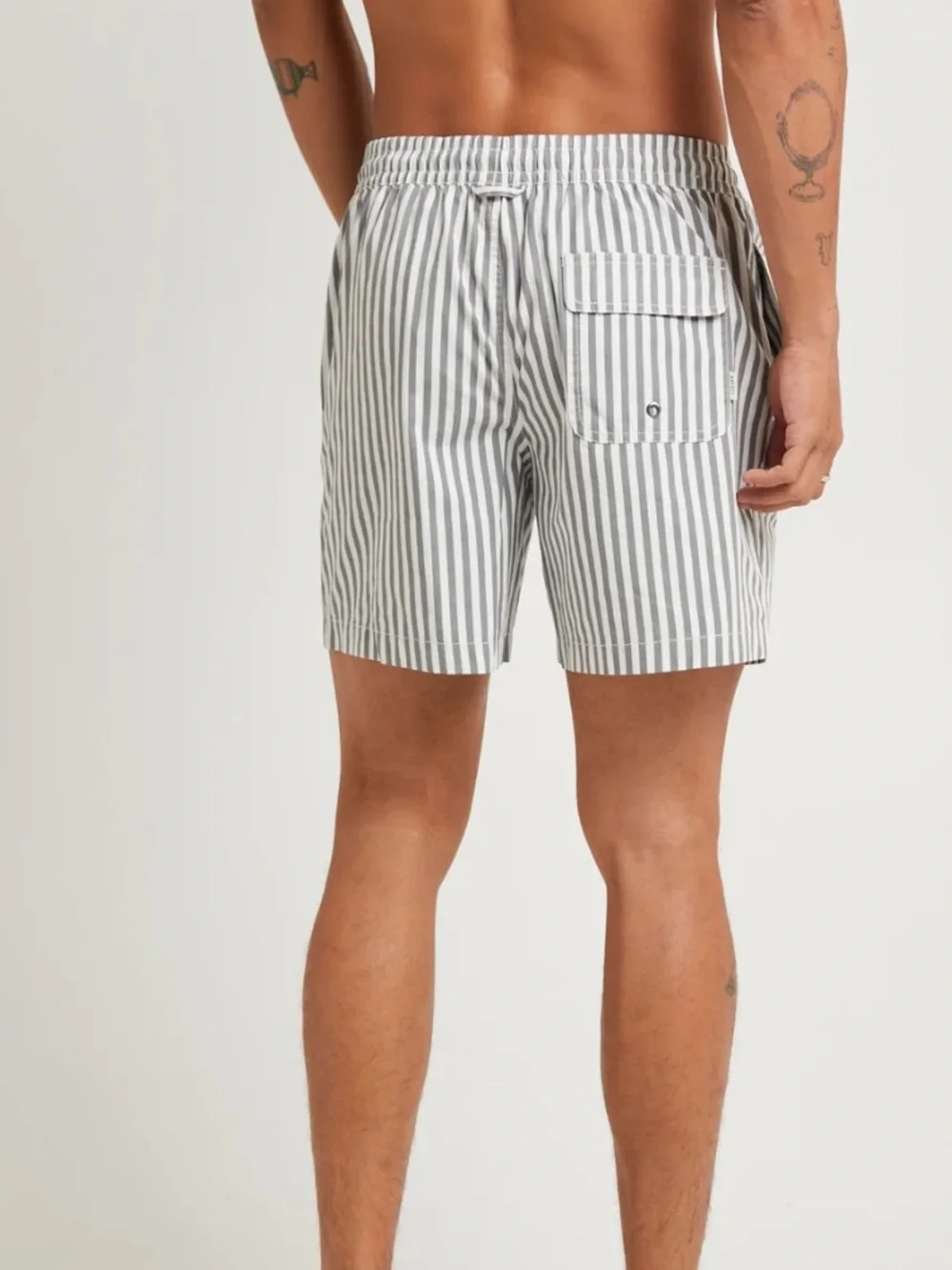 Arvust Dover Volley White and Grey Striped Boardshorts NEW